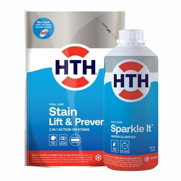 HTH - Stain Lift &amp; Prevent - 1kg &amp; Sparkle It Water Clarifier - 1Litre