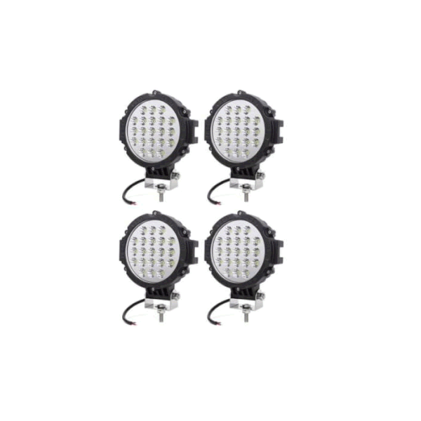 4 Pieces Black 7Inch 63w Led Work Light Beam for 4X4 Trucks ATV