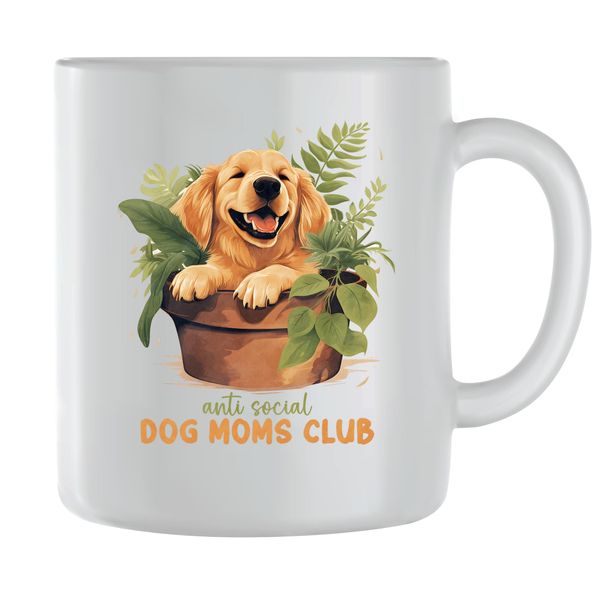Anti Social Coffee Mugs for Men Women with Golden Retriever Graphic Cups109