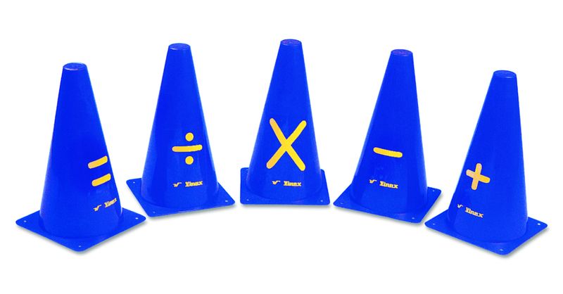 Vinex Math Symbol Cones - With Printed Symbols (5 Piece)