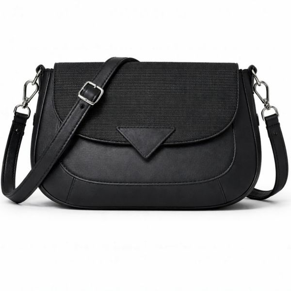 Elegant Crossbody Handbag for Women - Compact PU Shoulder Bag