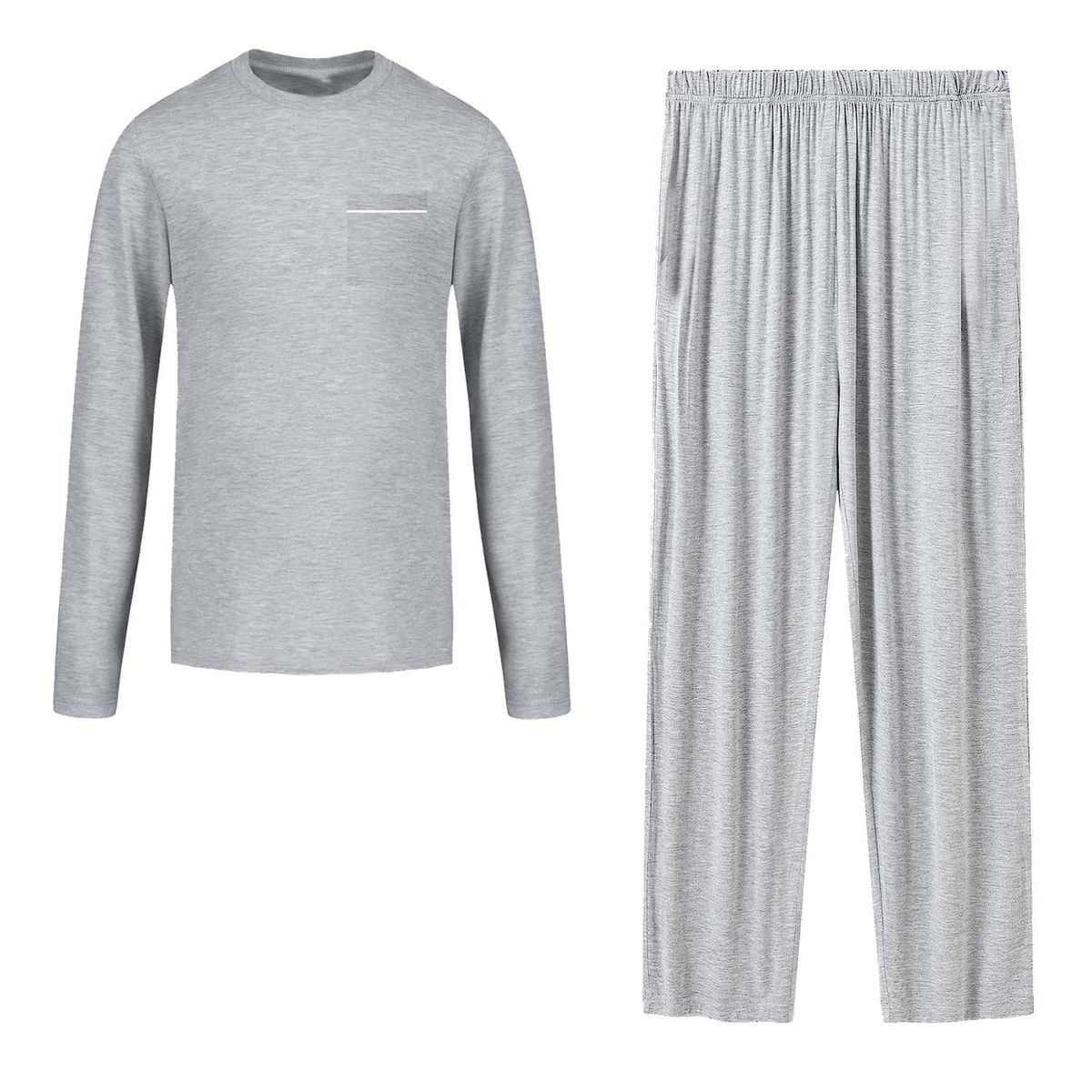 PJ Warehouse Men Grey Cotton knit Winter Pj set Shop Today. Get it Tomorrow!