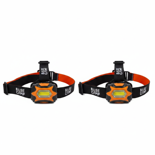 Basecamp 100 Lumen 3W COB Headlamp for Camping and Hiking - 2 Pack