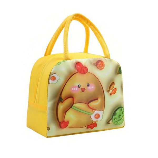 Cartoon Chicken Design Insulated Lunch Bag