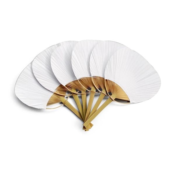 25Pcs/Lot Wedding White Paddle Fan For Wedding Decoration