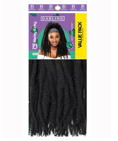 Darling Marley Kinky Braid Value Pack 1 Black