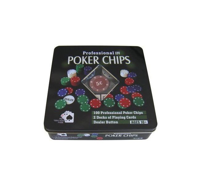 Totland Professional Poker Chips - Two Playing Card Decks