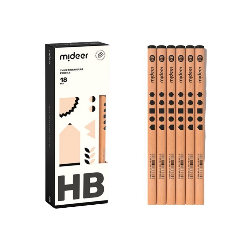 Mideer 18pcs Thick Triangular HB Pencils Shop Today. Get it Tomorrow