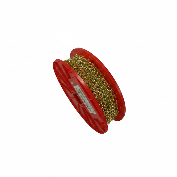 KRAFFT Brass Plated Twist Link Chain 2.0mm x 30m for Jewelry Making