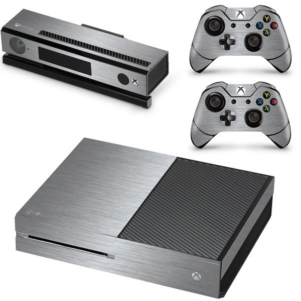 Decal Skin Compatible with Xbox One X - Brushed Steel (Decal Only)