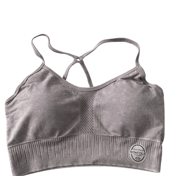 Women's Blush Pink Strappy Cross Back- Gym Wear