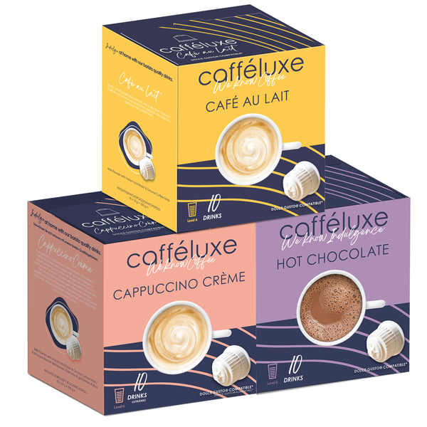Caffeluxe Dolce Gusto Compatible Coffee Capsules Variety Pack | 30 Pack