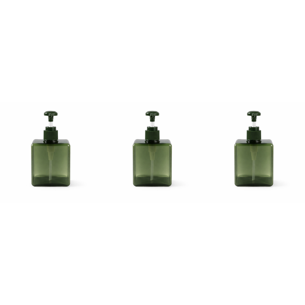 3 Pack - Facial Cleanser Dispenser 450ml - Green
