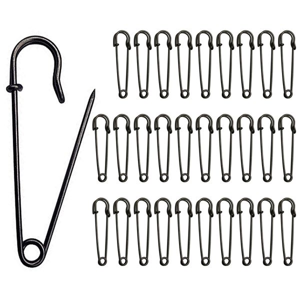 30 Pcs Large Safety Pins 6cm long