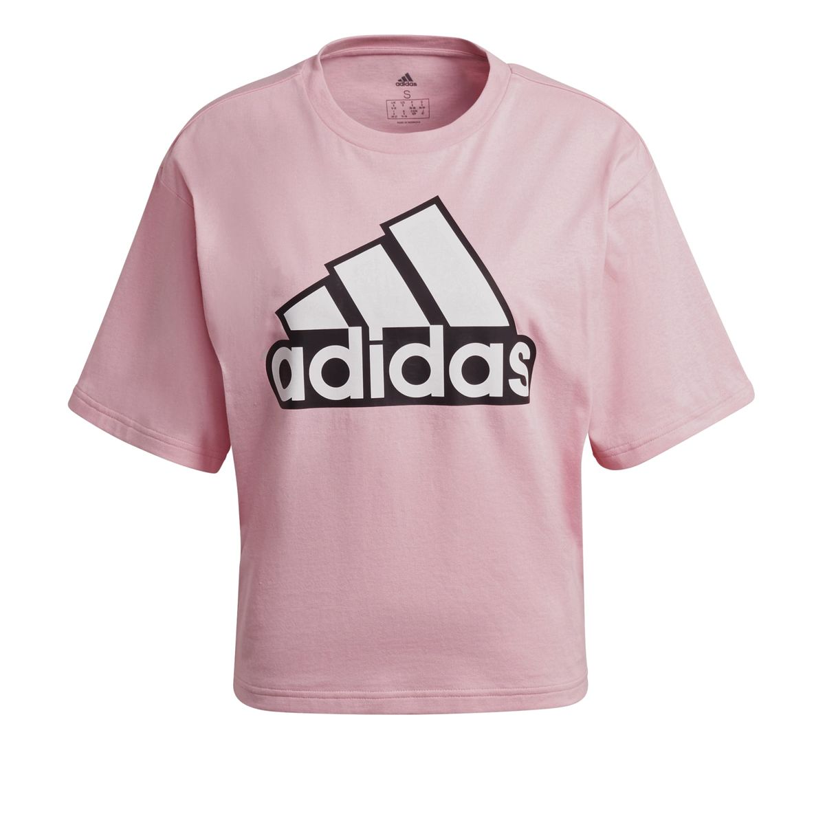 adidas Women's Essentials Logo Boxy Tee - Light Pink/White | Buy Online ...