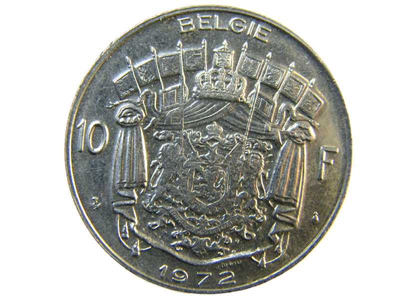 1972 Belgium 10 Francs King Baudouin I