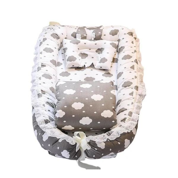 Baby Crib Lounge Bed - Grey