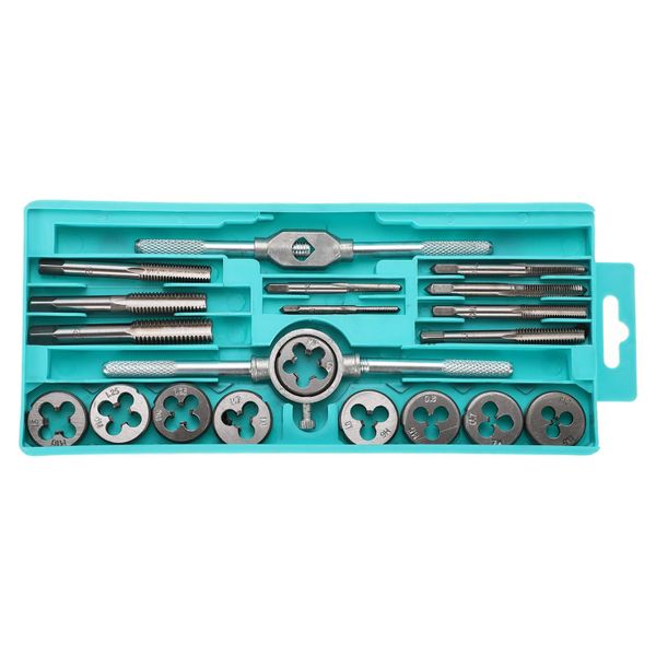 20pc Metric Tap &amp; Die Set M3-M12 w/ Handle &amp; Case for Threading