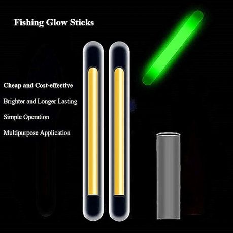 Glow In The Dark Glow Sticks For Fishing - 10 Piece