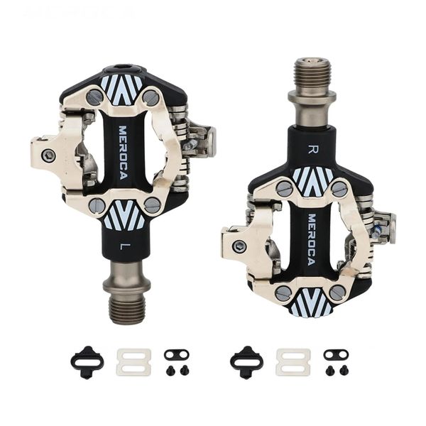 Meroca SPD Mountain Bike Pedals with Cleats (330g)