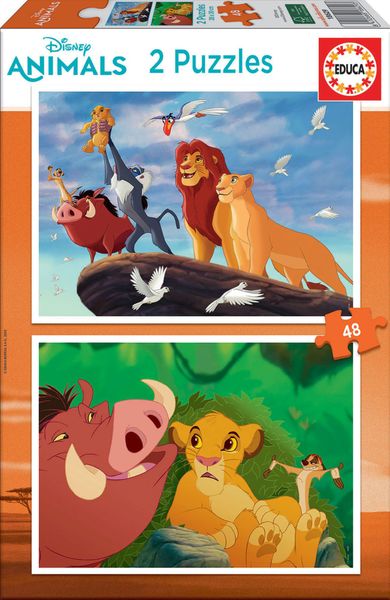 Educa The Lion King Cardboard Puzzle - 2 x 48 Piece