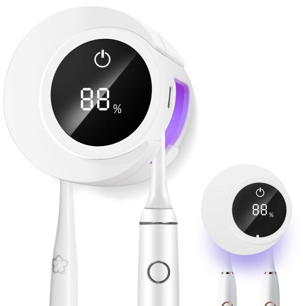 Toothbrush Sanitizer, Wall Mounted Toothbrush Holder, Auto Inductive, LED