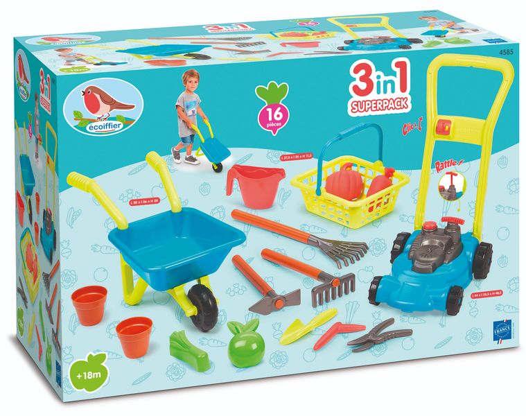 Ecoiffier 3-in-1 Garden Super Pack