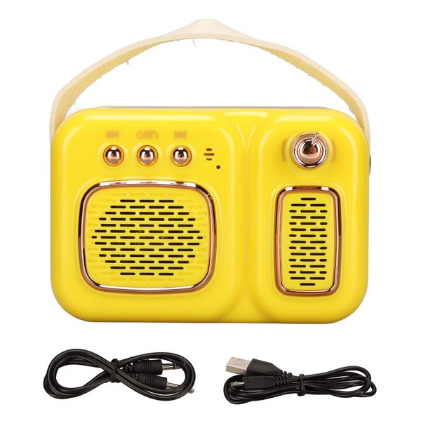 Bluetooth Speaker Multifunction 4.1 EDR HiFi Stereo Deep Bass Mini Yellow