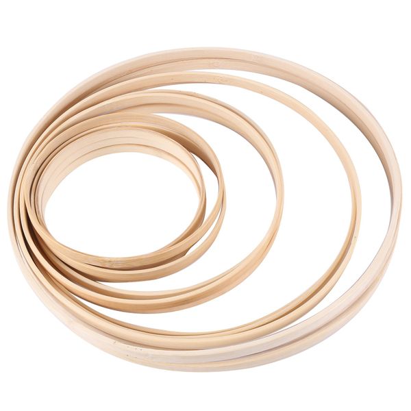 Wooden Rings Bamboo Macrame Hoop Rings For Wedding Christmas Crafts