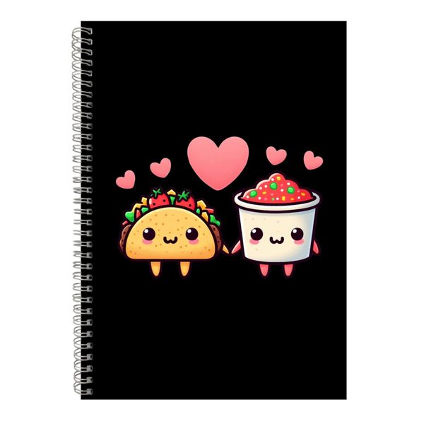 Tacco A4 Notebook Spiral Lined Matching Couples Graphic Notepad Present 092