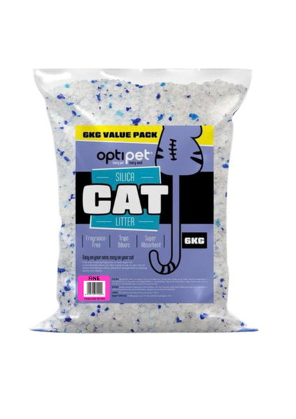 Optipet Silica Fine Cat Litter - 6kg Value Pack(Fine)