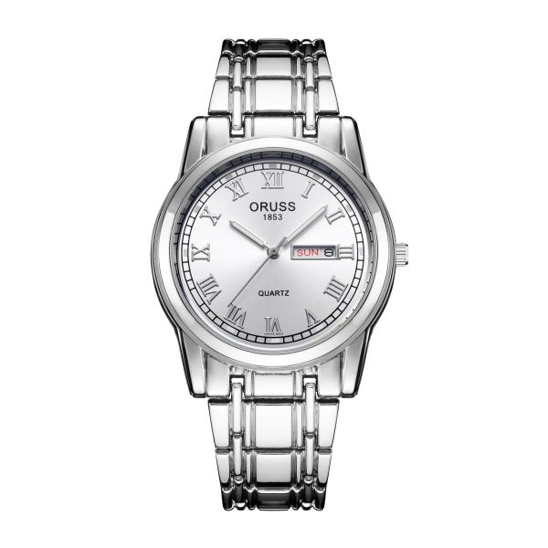 ORUSS Fully Automatic Movement Luminous Stainless Steel Date Quartz Watch