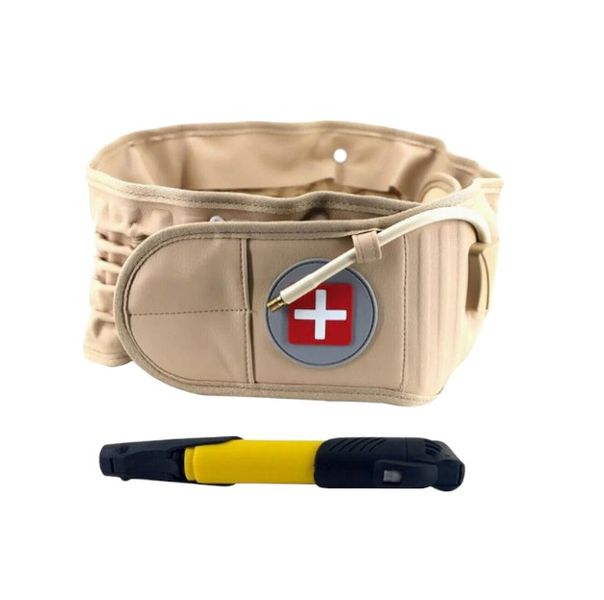 Spinal Air Traction Inflatable Belt with Manual Pump Black