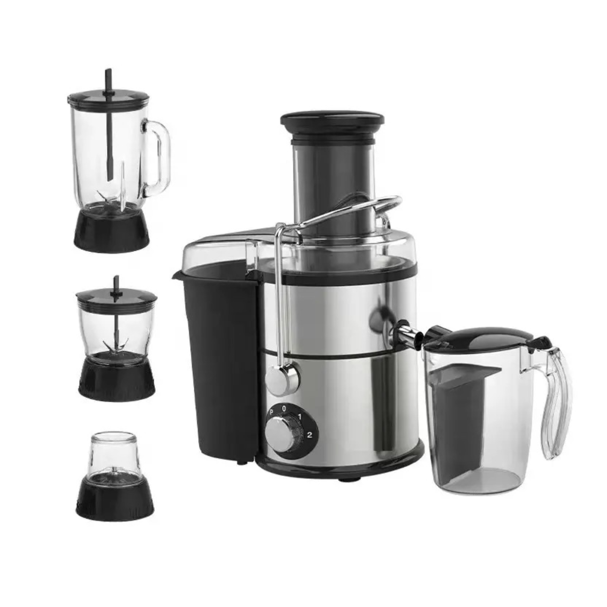 1500W 4 In 1 Multifunctional Stainless Steel Electric Juicer