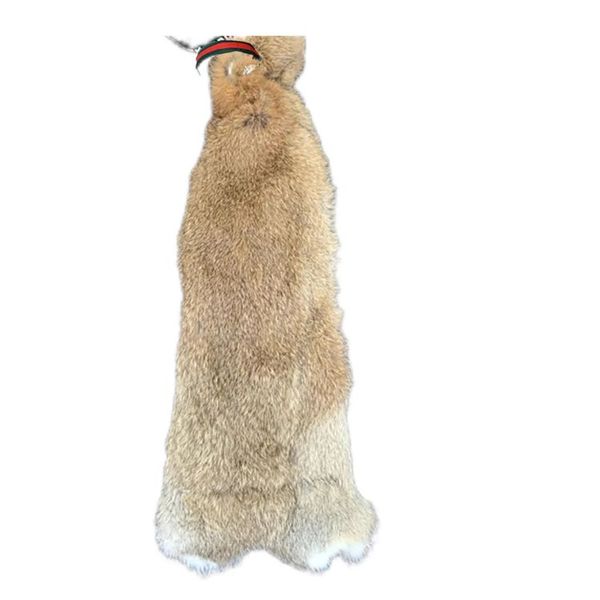 Natural Fur Dummy Rabbit Interactive Dog Tug Toy