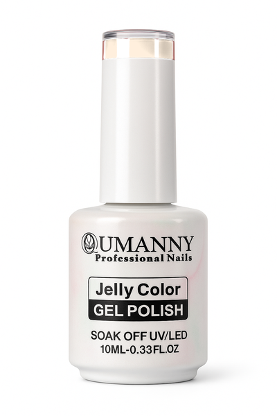 OUMANNY Jelly Colour Gel Polish - Icy Sheer Shine for Natural Glossy Nails