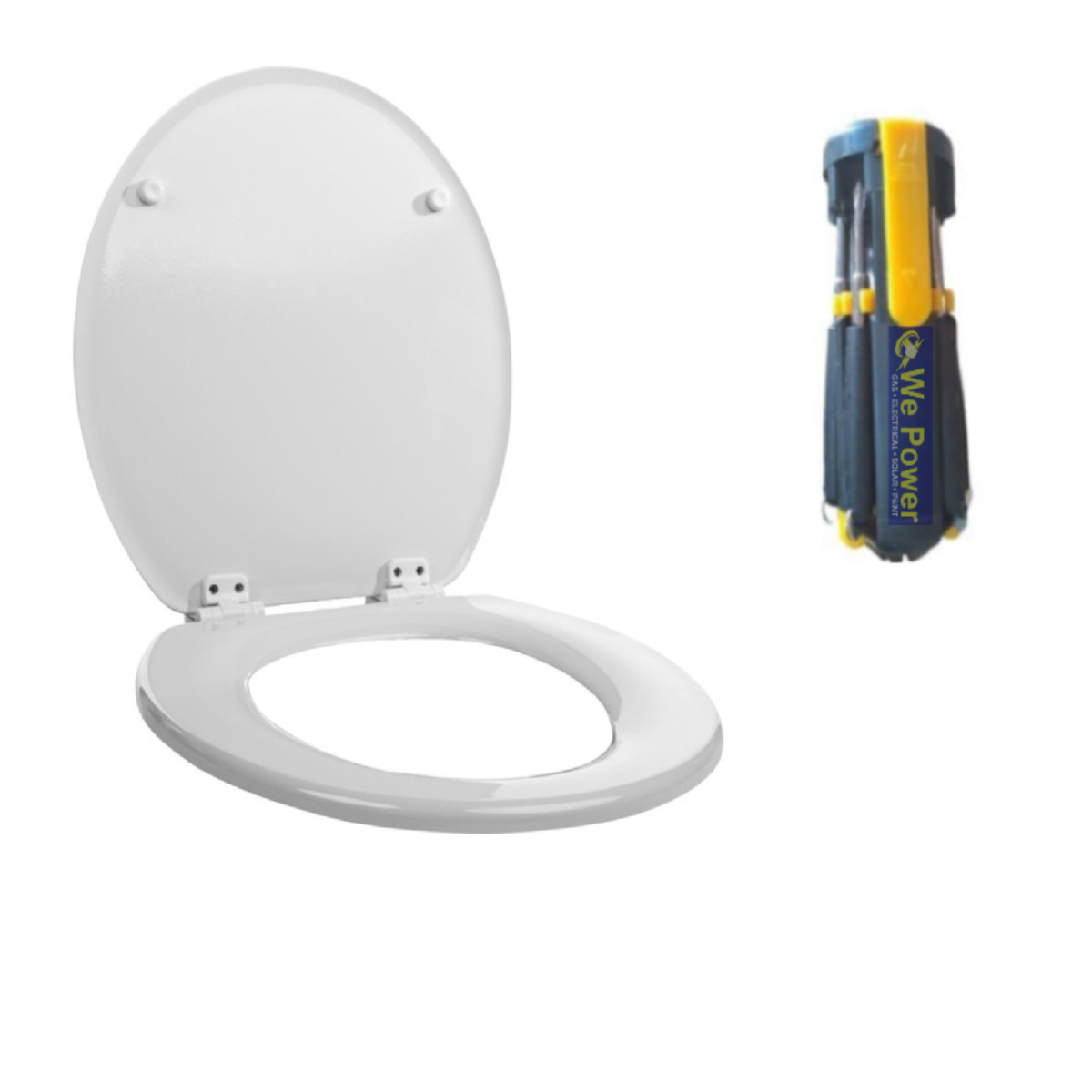Toilet Seat Cover Wood Type White With Screwdriver Set Shop Today