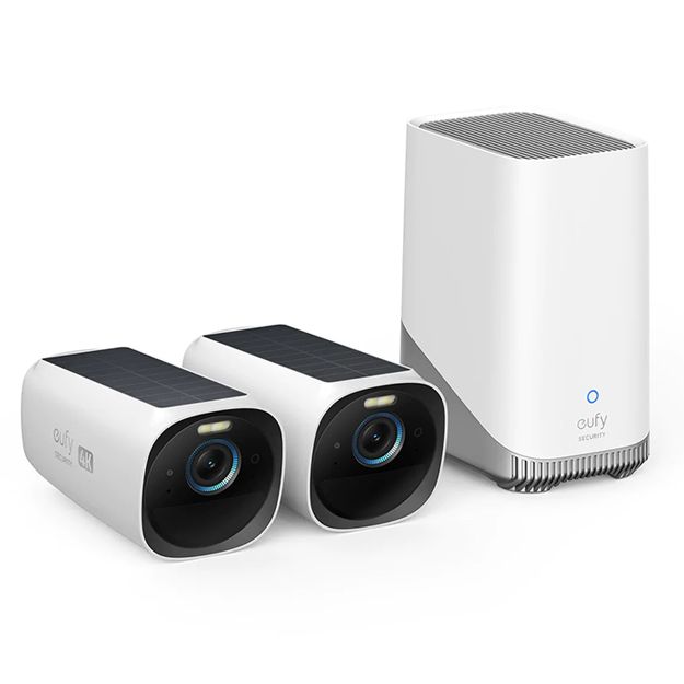 Eufy Security eufyCam 3 With HomeBase 3 & 2 x 4K Solar Cameras - White