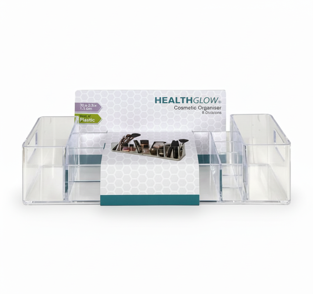 Healthglow 8 Division Cosmetic Organiser - 30 cm Storage for Makeup