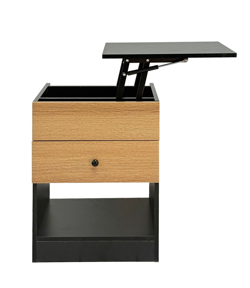 Orion Lift Side Table - Black - Fine Living