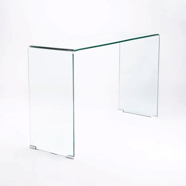Curly Care - Clear Flute 125x 40mm 12mmTempered Glass Console