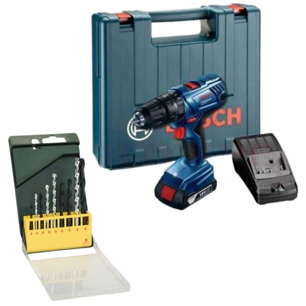 Bosch - Impact Drill Kit (Gsb180-Li) With 9 Piec image