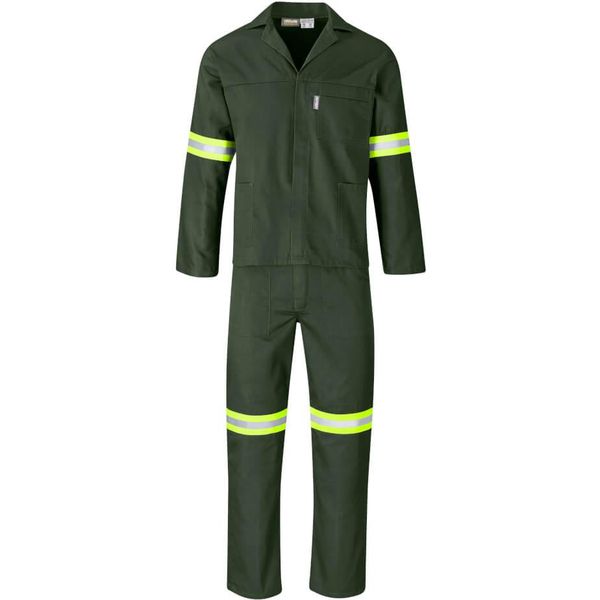 Passion Bottle Green Acid Resistant 2 piece Conti Suit with Reflective Tape