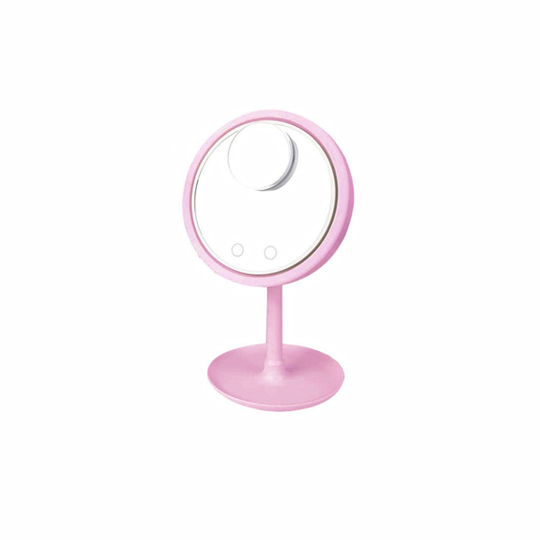 3 In 1 LED Fan Makeup Mirror with 5x Magnifier Touch Sensor Switch - White