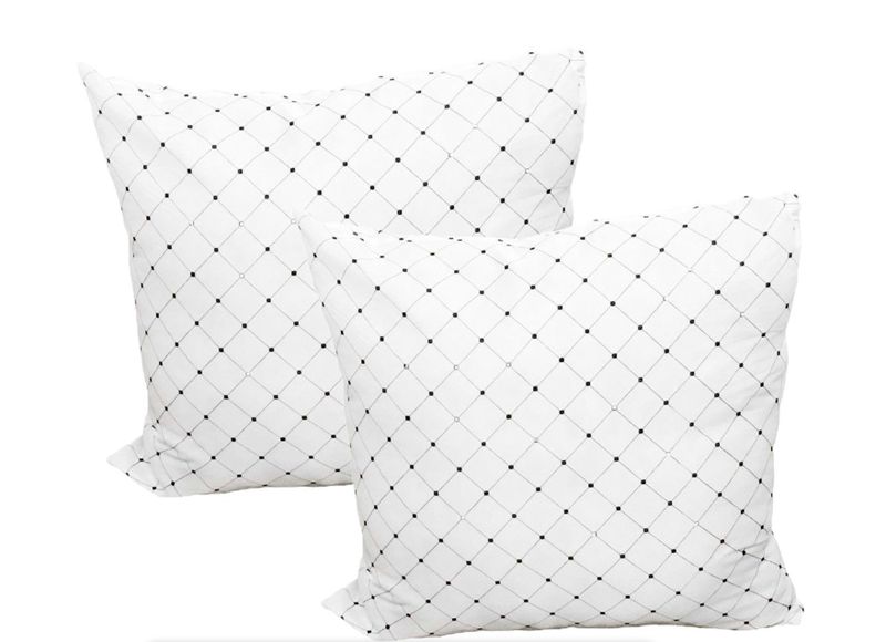 Set of 2 Soft Non-Shrink Silk Mat Continental Pillow - 65cm x 65cm
