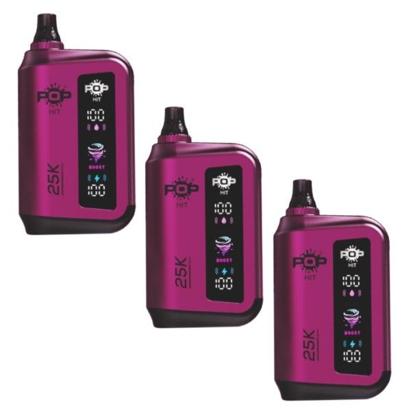 Pop Hit Rechargeable Vape 25K Puffs 50mg-Blackcurrant Strawberry Frezze-3