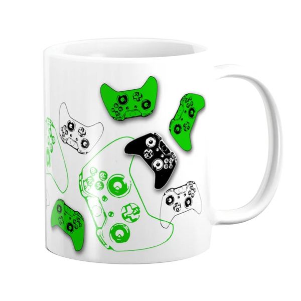 Pappa Joe Mug - Game Controller Green &amp; Black