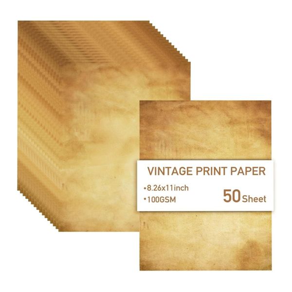 A4 Double-Sided Envelopes Writing Vintage Decorative Printer Paper 50 Sheet