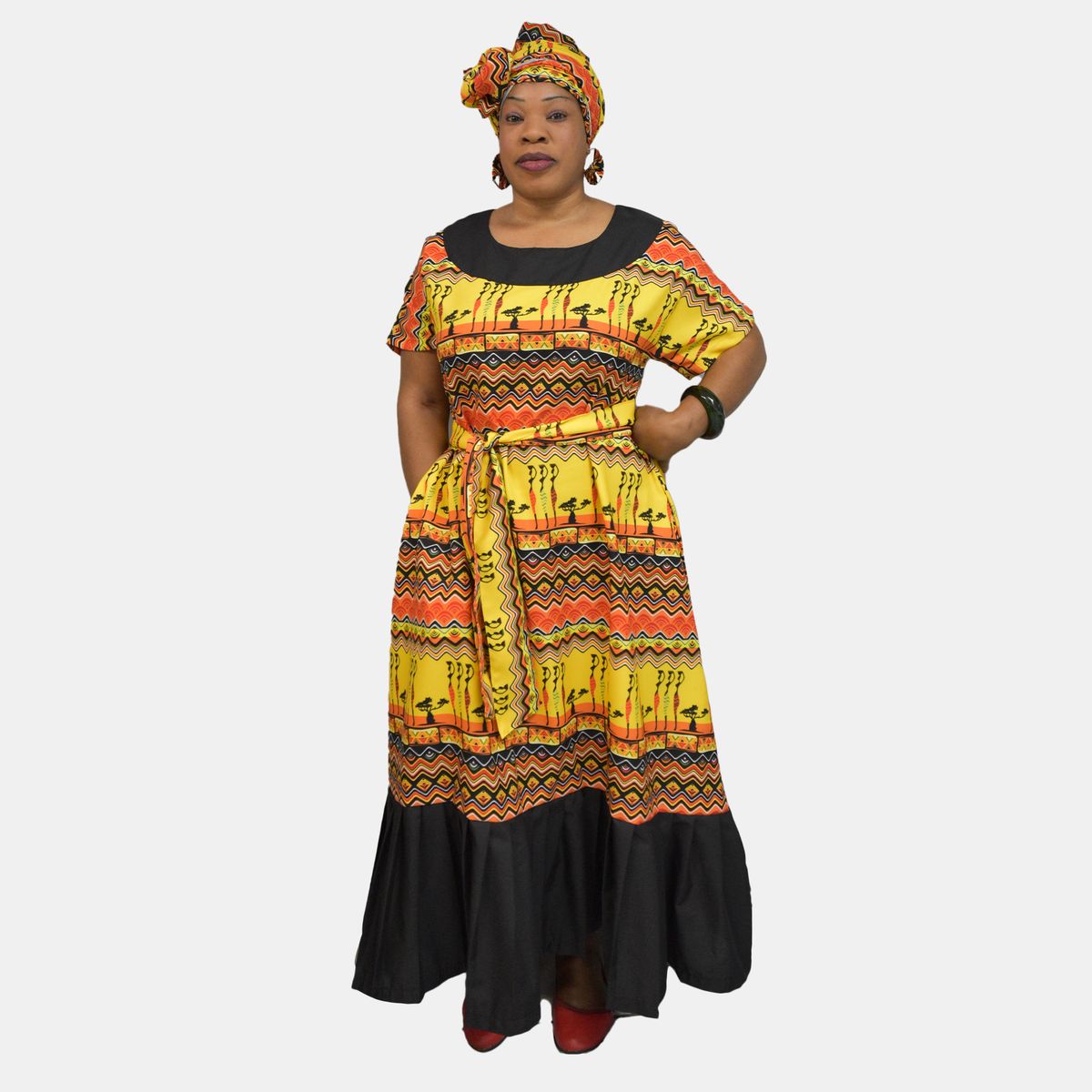Traditional African Sunrise Thandi Full Length Dress | Shop Today. Get ...