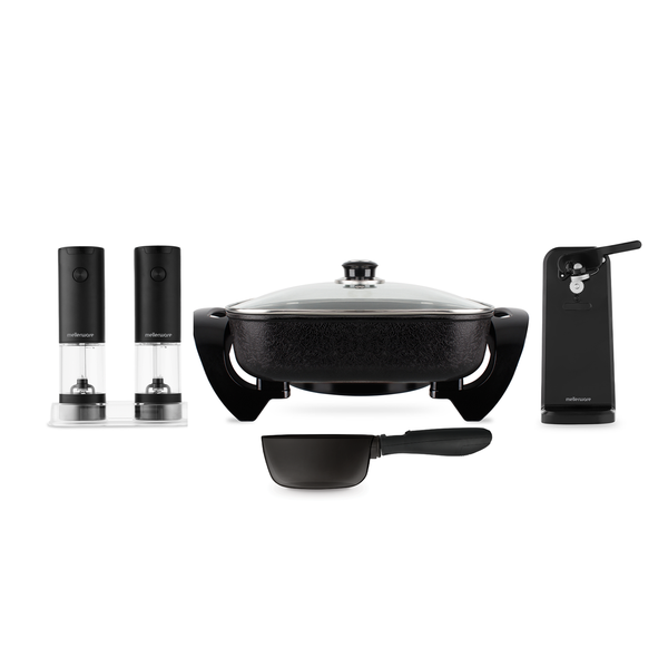Mellerware Pack 4 Piece Frying Pan + Salt &amp; Pepper Grinder + Can Opener + Scale